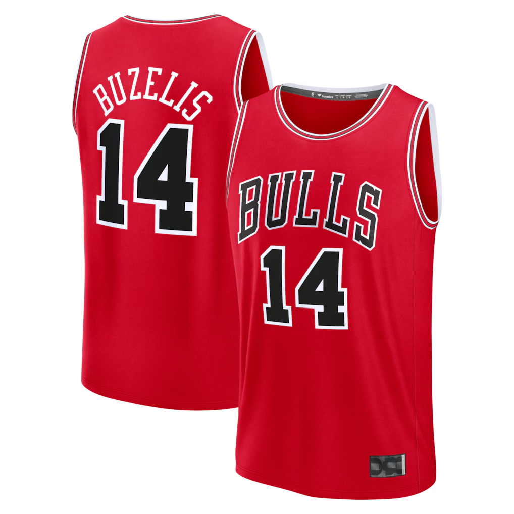 Elroe C.Bulls #14 Matas Buzelis Red Fast Break Replica Player Jerseys - Icon Edition