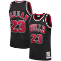 Elroe C.Bulls #23 Michael Jordan Mitchell & Ness Black 1997-98 Hardwood Classics Authentic Jerseys