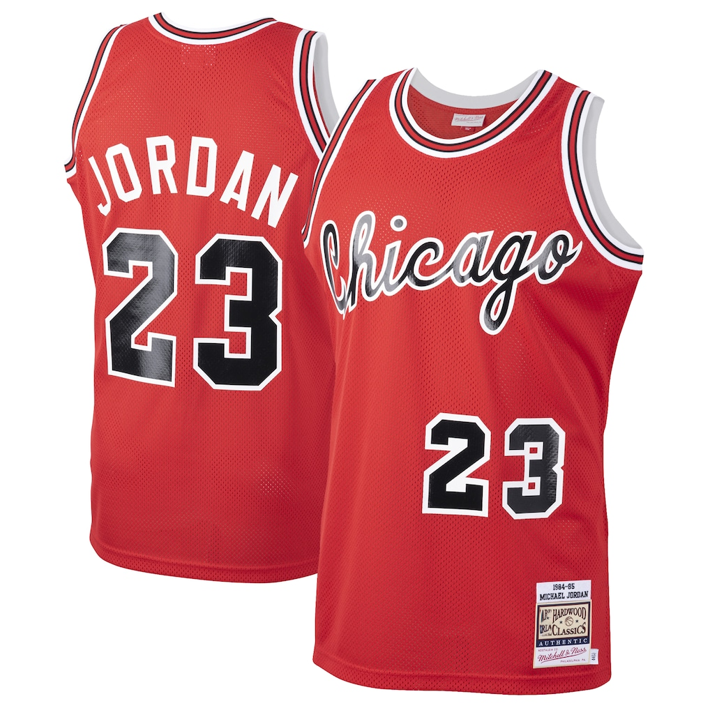 Elroe C.Bulls #23 Michael Jordan Mitchell & Ness Red 198485 Hardwood Classics Rookie Authentic Jerseys