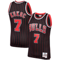 Elroe C.Bulls #7 Toni Kukoc Mitchell & Ness Black 1995-96 Hardwood Classics Swingman Jerseys