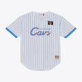 Elroe C.Cavaliers Mitchell & Ness White Head Coach Pinstripe Mesh Full-Button Baseball Jerseys