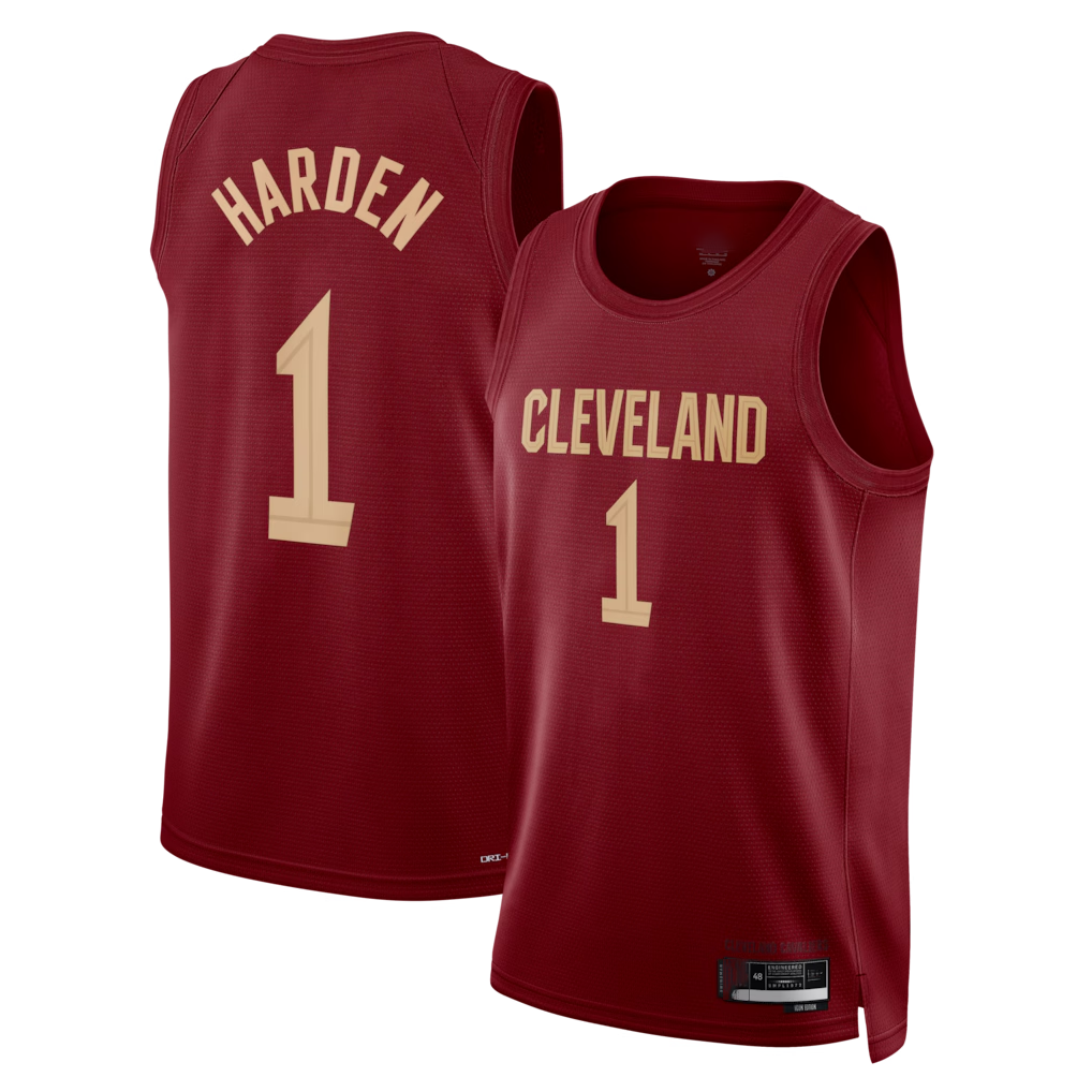 Elroe C.Cavaliers #1 James Harden Wine Swingman Jerseys - Icon Edition