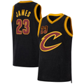 Elroe C.Cavaliers #23 LeBron James Black Forever King Authentic Jerseys