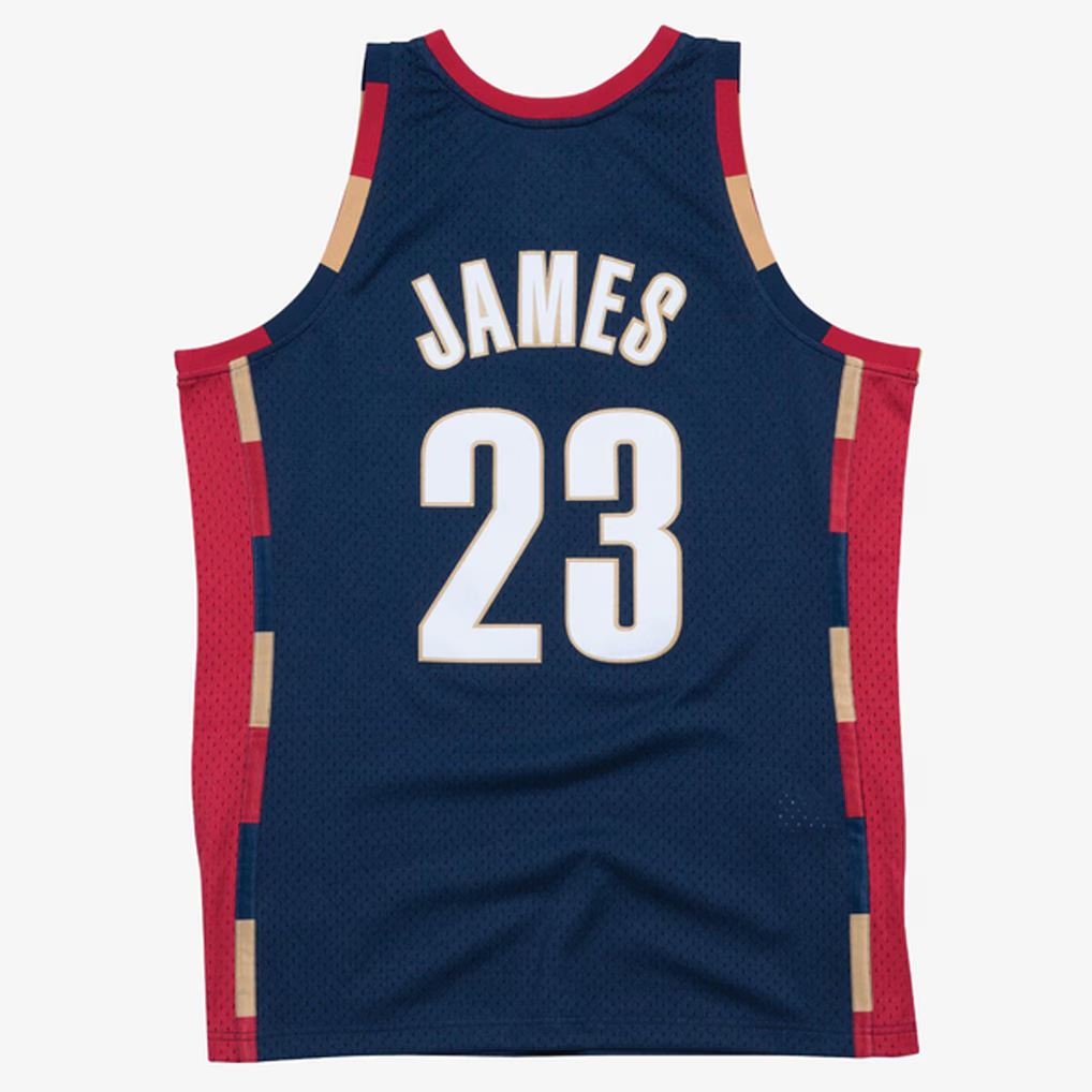 Elroe C.Cavaliers #23 LeBron James Mitchell & Ness Navy Hardwood Classics Swingman Jerseys