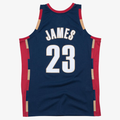 Elroe C.Cavaliers #23 LeBron James Mitchell & Ness Navy Hardwood Classics Swingman Jerseys