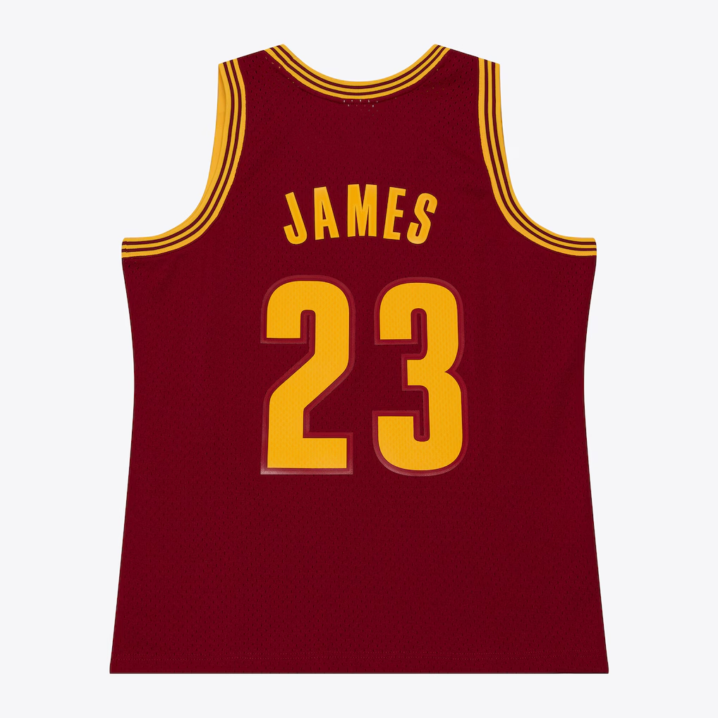 Elroe C.Cavaliers #23 LeBron James Mitchell & Ness Wine 2015-16 Swingman Jerseys