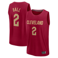 Elroe C.Cavaliers #2 Lonzo Ball Wine Fast Break Replica Jerseys - Icon Edition