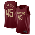 Elroe C.Cavaliers #45 Donovan Mitchell Wine Swingman Jerseys - Icon Edition