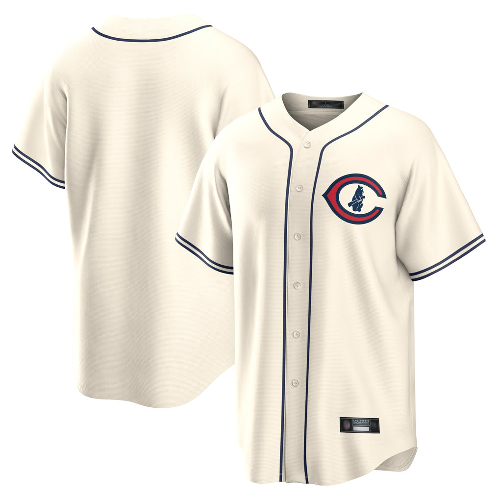 Elroe C.Cubs Cream Field of Dreams Home Game Blank Player Stitched Jerseys