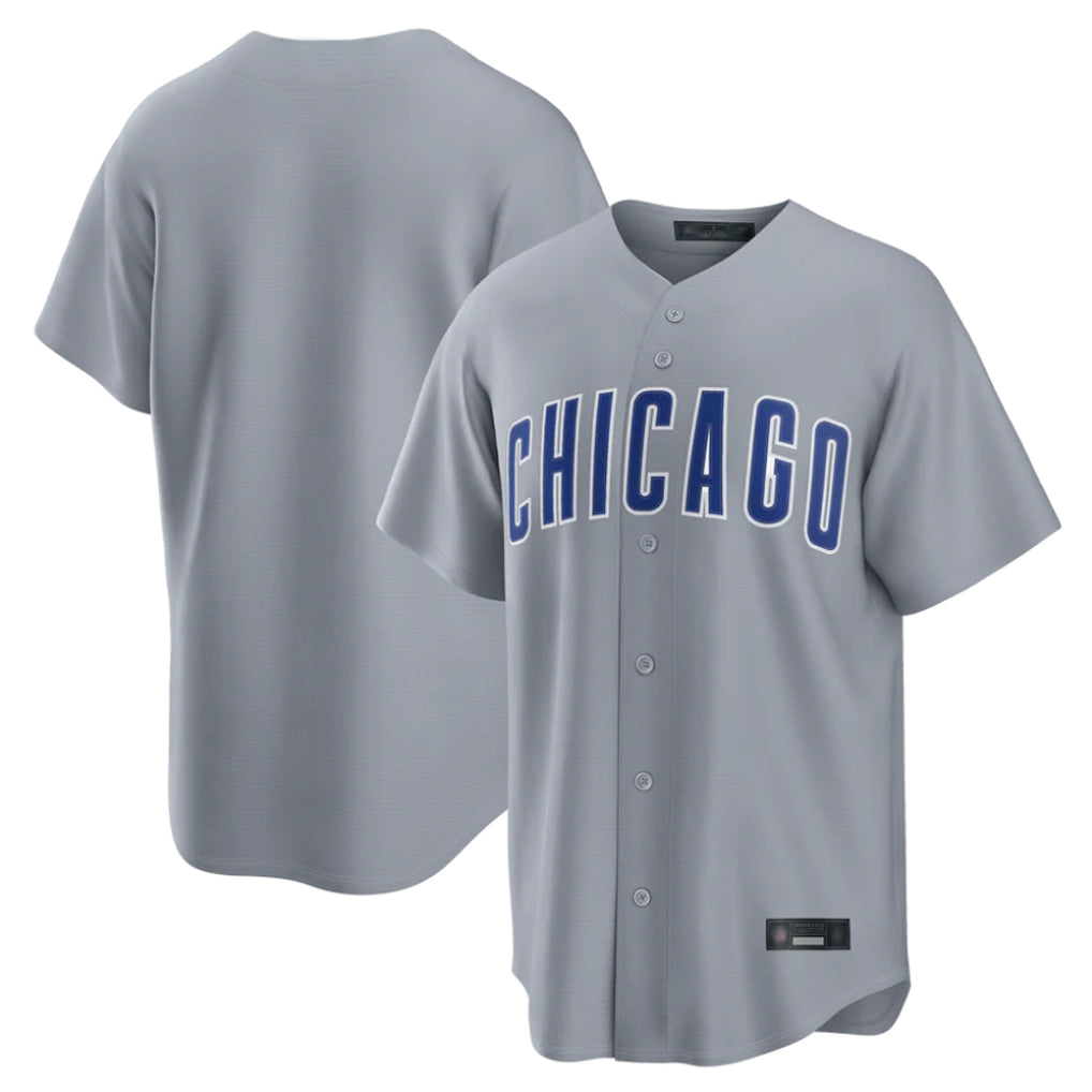 Elroe C.Cubs Gray Game Home Blank Player Stitched Jerseys