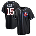 Elroe C.Cubs #15 Carson Kelly Player Black Fashion Out Game Stitched Jerseys