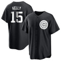 Elroe C.Cubs #15 Carson Kelly Player Black Game Stitched Jerseys