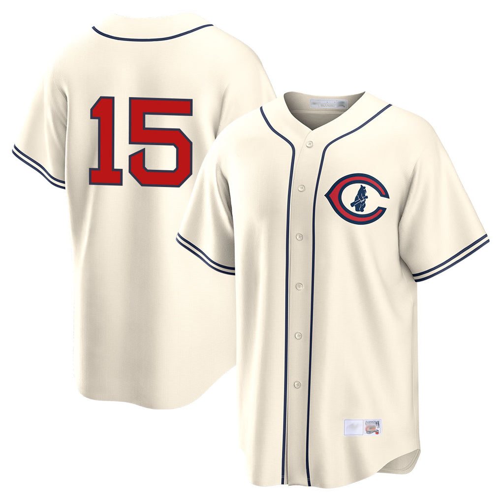Elroe C.Cubs #15 Carson Kelly Player Cream Field of Dreams Home Game Stitched Jerseys