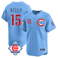 Elroe C.Cubs #15 Carson Kelly Player Light Blue 150th Anniversary Limited Home Stitched Jerseys