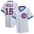 Elroe C.Cubs #15 Carson Kelly Player White T-shirt Cooperstown Collection Limited Stitched Jerseys