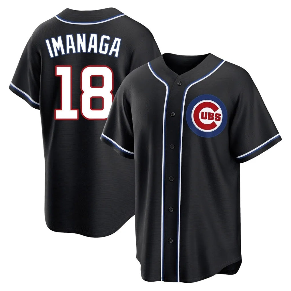 Elroe C.Cubs #18 Shota Imanaga Player Black Fashion Out Game Stitched Jerseys