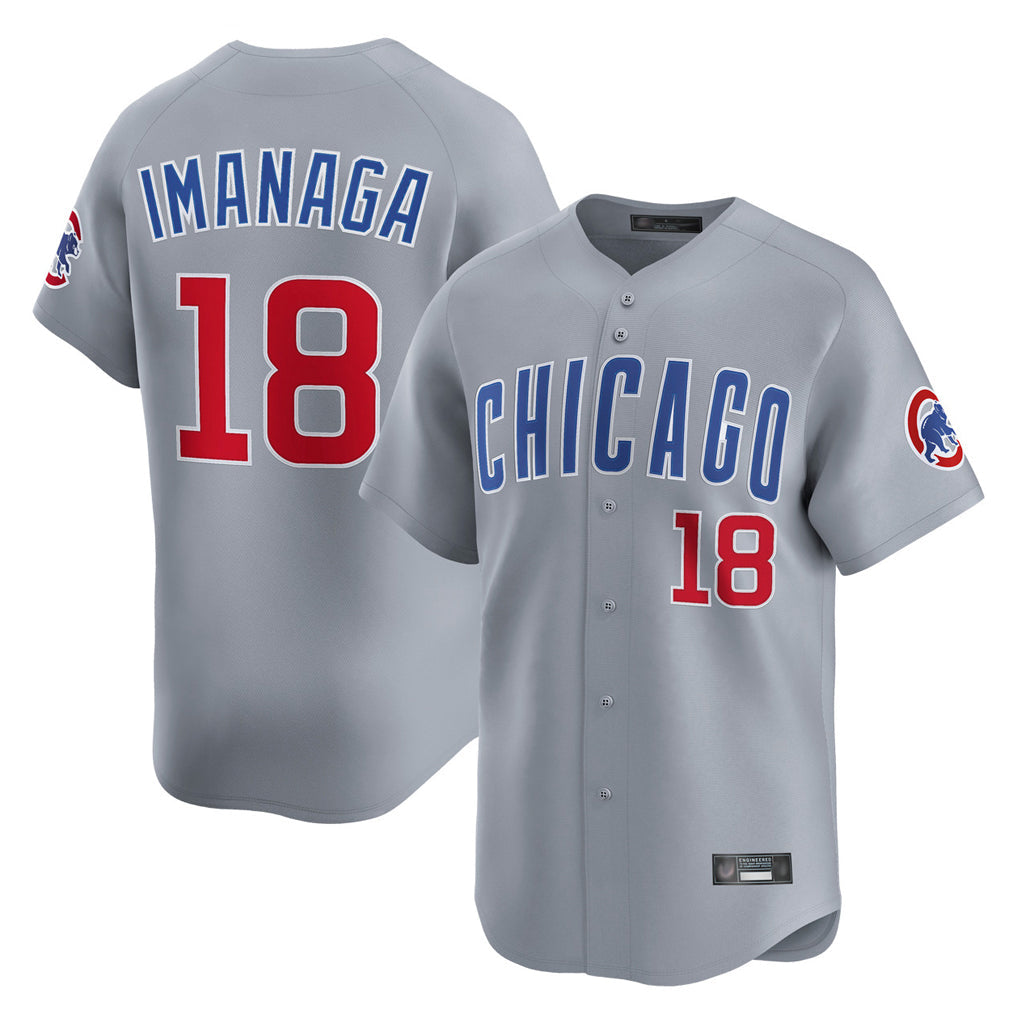 Elroe C.Cubs #18 Shota Imanaga Player Gray Road Limited Home Stitched Jerseys