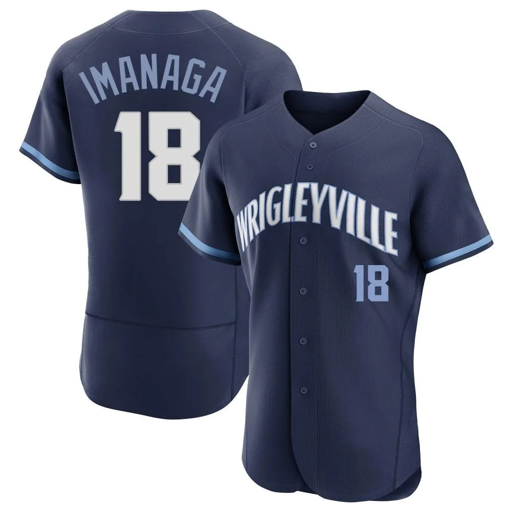 Elroe C.Cubs #18 Shota Imanaga Player Navy City Connect Limited Elite Home Stitched Jerseys