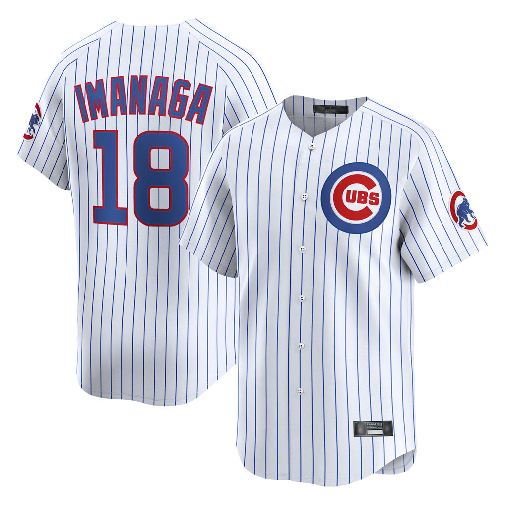 Elroe C.Cubs #18 Shota Imanaga Player White Limited Home Game Stitched Jerseys