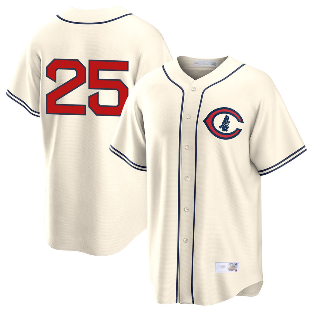 Elroe C.Cubs #25 Mois¡§|s Ballesteros Player Cream Field of Dreams Home Game Stitched Jerseys