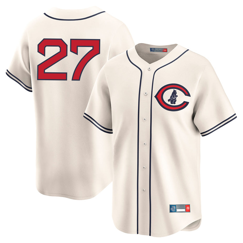 Elroe C.Cubs #27 Seiya Suzuki Player Cream Field of Dreams Limited Home Game Stitched Jerseys