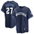 Elroe C.Cubs #27 Seiya Suzuki Player Navy City Connect Home Game Stitched Jerseys