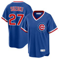 Elroe C.Cubs #27 Seiya Suzuki Player Royal T-shirt Cooperstown Collection Limited Stitched Jerseys