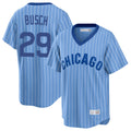 Elroe C.Cubs #29 Michael Busch Player Blue T-shirt Cooperstown Collection Limited Stitched Jerseys