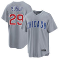 Elroe C.Cubs #29 Michael Busch Player Gray Home Game Stitched Jerseys