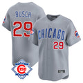 Elroe C.Cubs #29 Michael Busch Player Gray Road 150th Anniversary Limited Home Stitched Jerseys