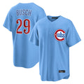 Elroe C.Cubs #29 Michael Busch Player Light Blue Home Game Stitched Jerseys