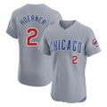 Elroe C.Cubs #2 Nico Hoerner Player Gray Road Limited Elite Home Stitched Jerseys