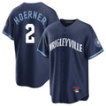 Elroe C.Cubs #2 Nico Hoerner Player Navy City Connect Home Game Stitched Jerseys