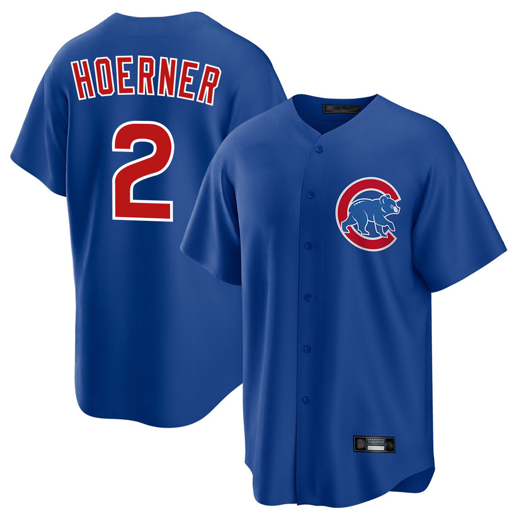 Elroe C.Cubs #2 Nico Hoerner Player Royal Home Game Stitched Jerseys