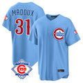 Elroe C.Cubs #31 Greg Maddux Player Light Blue 150th Anniversary Home Game Stitched Jerseys