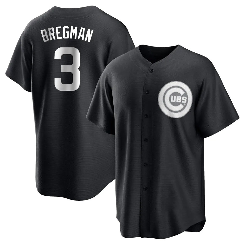 Elroe C.Cubs #3 Alex Bregman Black Game Stitched Jerseys
