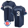 Elroe C.Cubs #3 Alex Bregman Navy 150th Anniversary City Connect Home Game Stitched Jerseys