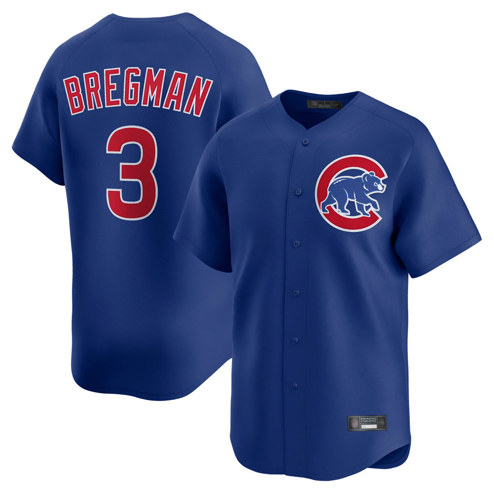 Elroe C.Cubs #3 Alex Bregman Royal Limited Home Stitched Jerseys
