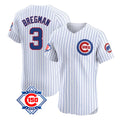 Elroe C.Cubs #3 Alex Bregman White 150th Anniversary Limited Elite Home Game Stitched Jerseys