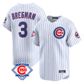 Elroe C.Cubs #3 Alex Bregman White 150th Anniversary Limited Home Game Stitched Jerseys
