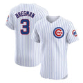 Elroe C.Cubs #3 Alex Bregman White Limited Elite Home Game Stitched Jerseys