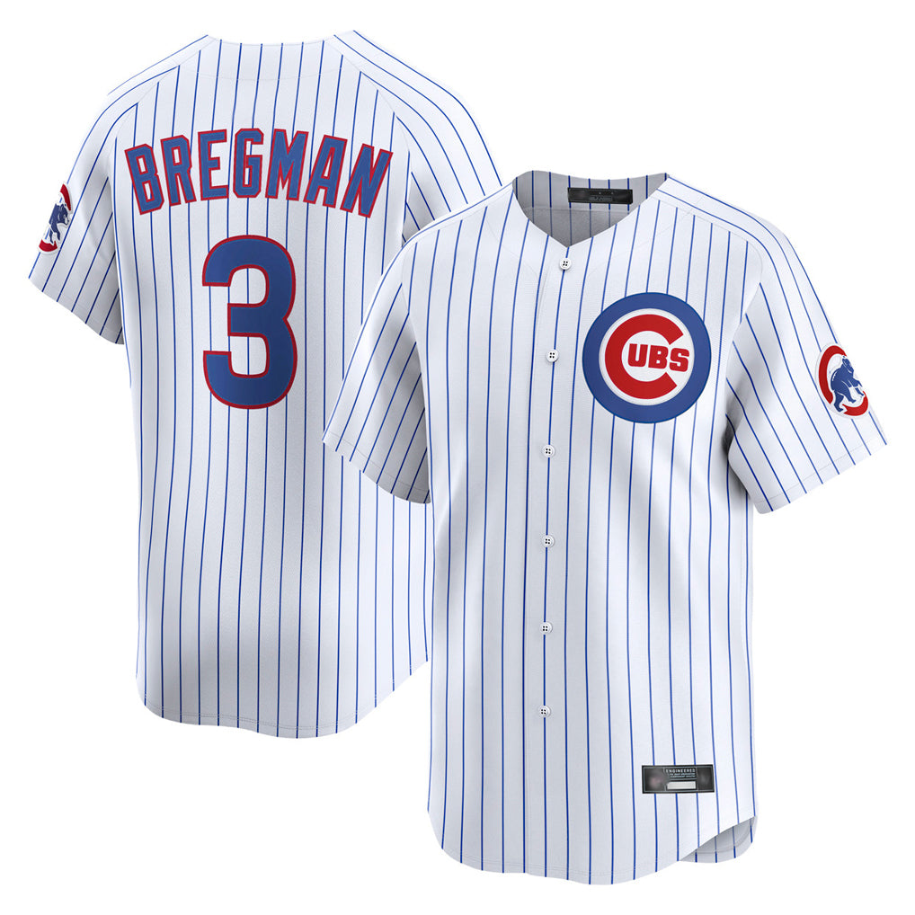 Elroe C.Cubs #3 Alex Bregman White Limited Home Game Stitched Jerseys