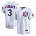 Elroe C.Cubs #3 Alex Bregman White Limited Home Game Stitched Jerseys