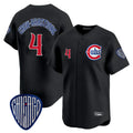Elroe C.Cubs #4 Pete Crow-Armstrong Player Black Vapor Premier Limited Home Stitched Jerseys