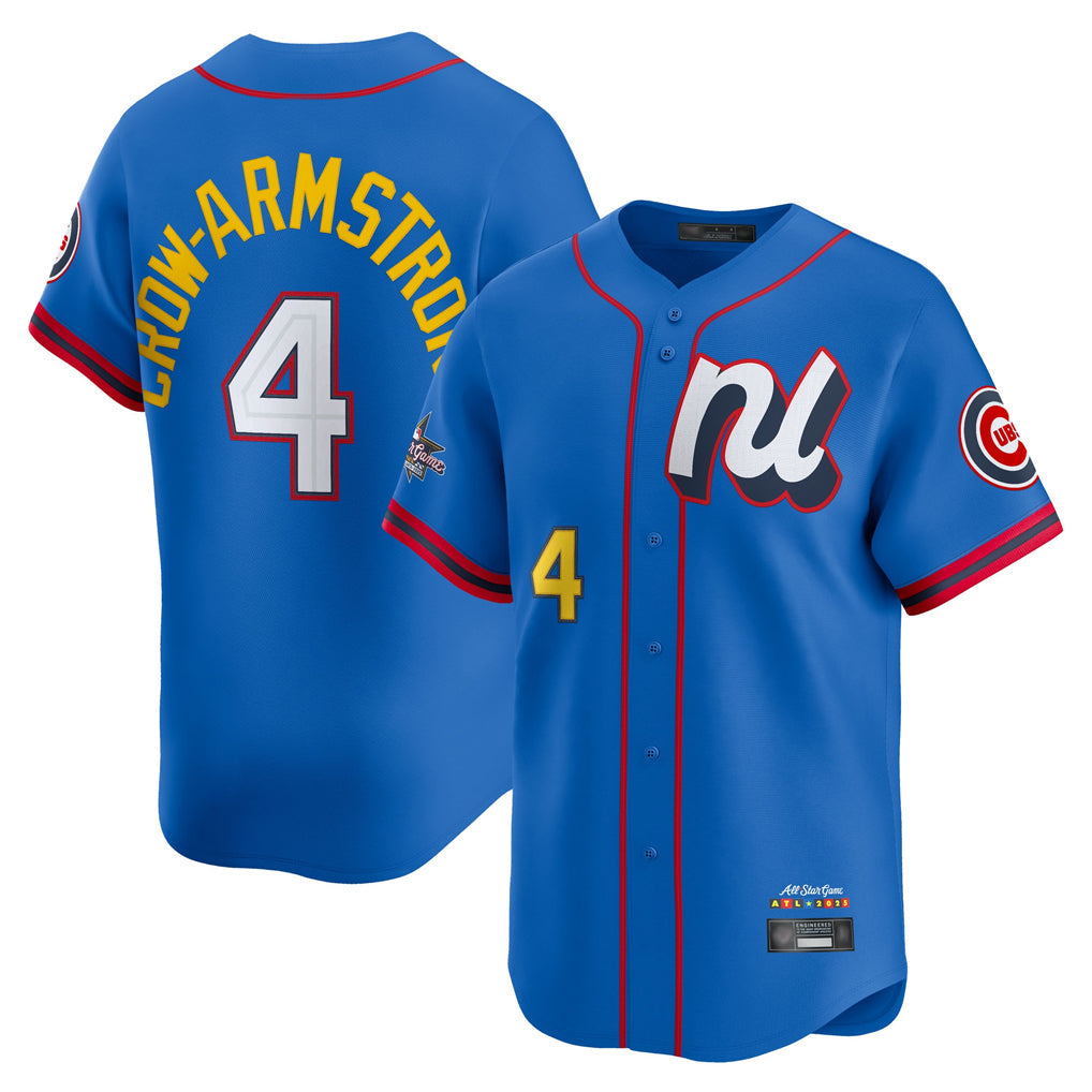 Elroe C.Cubs #4 Pete Crow-Armstrong Player Blue National League All-Star Edition Limited Stitched Jerseys