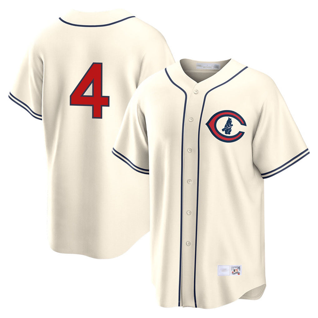 Elroe C.Cubs #4 Pete Crow-Armstrong Player Cream Field of Dreams Home Game Stitched Jerseys