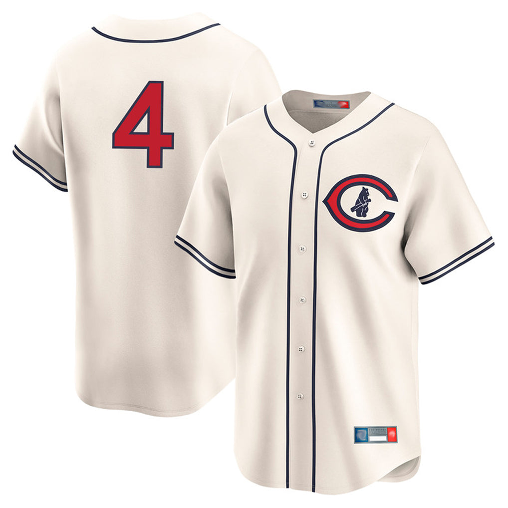Elroe C.Cubs #4 Pete Crow-Armstrong Player Cream Field of Dreams Limited Home Game Stitched Jerseys