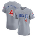 Elroe C.Cubs #4 Pete Crow-Armstrong Player Gray Road Limited Elite Home Stitched Jerseys