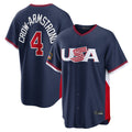 Elroe C.Cubs #4 Pete Crow-Armstrong Player Navy USA 2026 World Classic Home Limited Stitched Jerseys