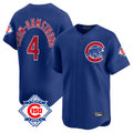 Elroe C.Cubs #4 Pete Crow-Armstrong Player Royal 150th Anniversary Limited Home Stitched Jerseys